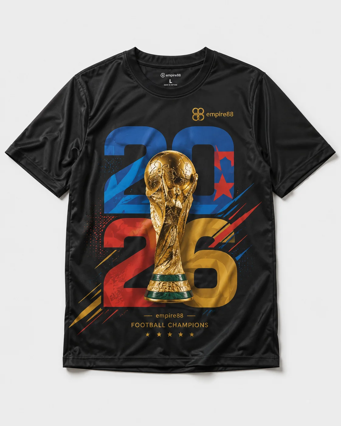 Empire88 Football Champions 2026 Jersey (Hitam) — Fanwear Jersey Piala Dunia 2026 Empire88
