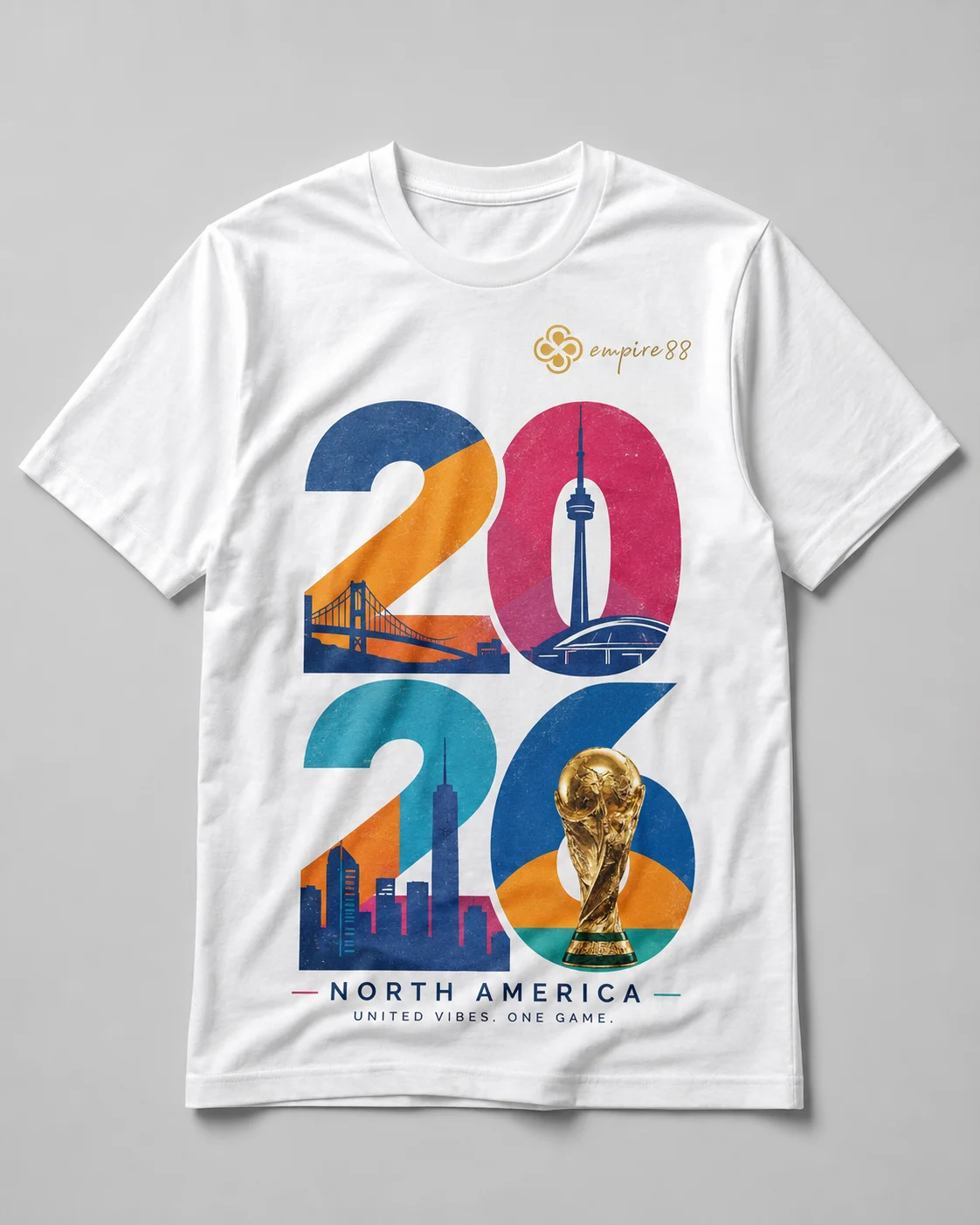 Empire88 North America United 2026 Jersey (Putih) — Fanwear Jersey Piala Dunia 2026 Empire88