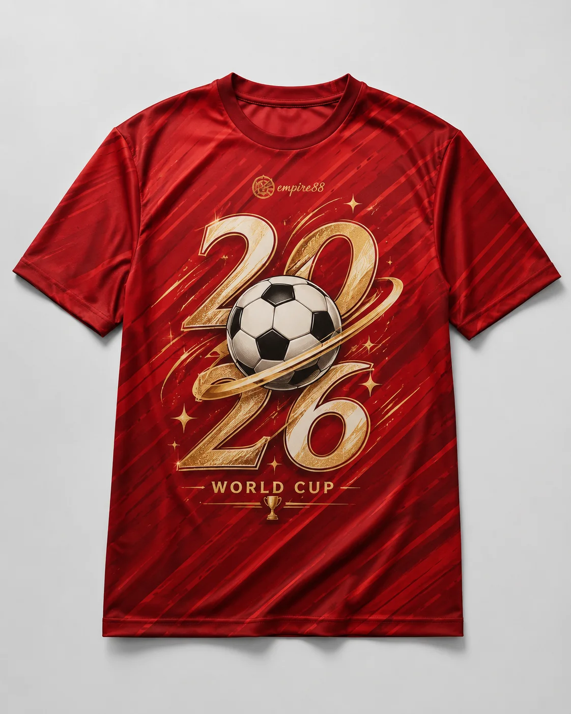 Empire88 World Cup 2026 Jersey (Merah) — Fanwear Jersey Piala Dunia 2026 Empire88