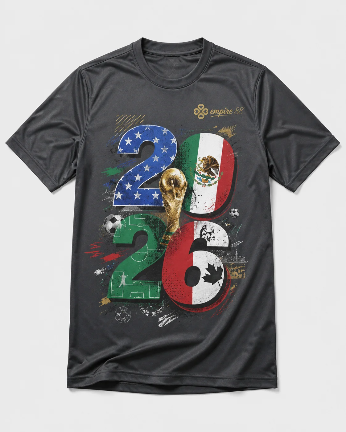 Empire88 Three Nations 2026 Jersey (Abu-abu) — Fanwear Jersey Piala Dunia 2026 Empire88